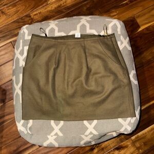 J. Crew Olive Green Mini Skirt size 6